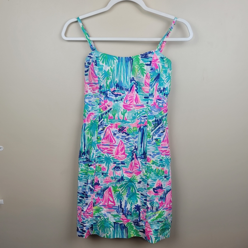 Lilly Pulitzer Shelli Tie Back Dress size 00 - Picture 2 of 9